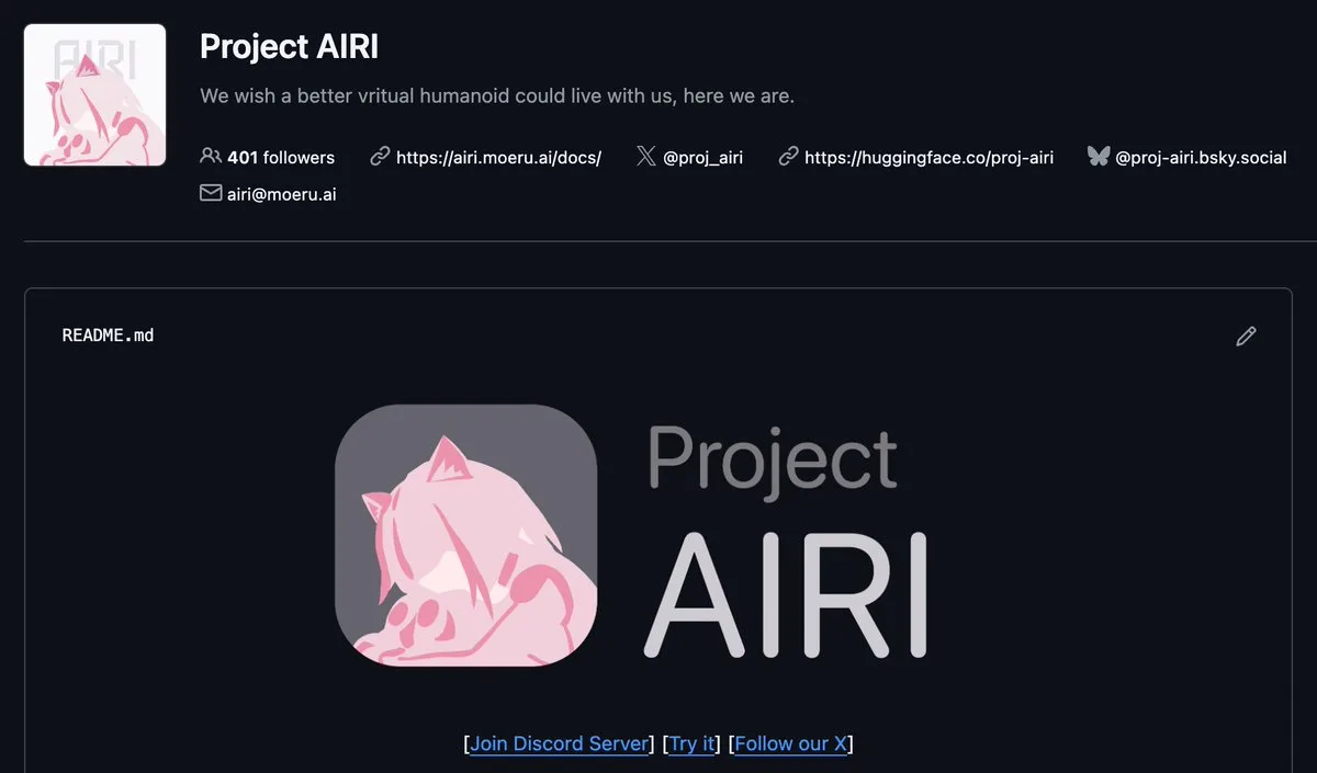 Project AIRI open-source AI companion, from the project's development log