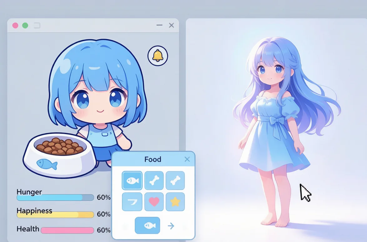 VPet Simulator vs 3D desktop companion comparison